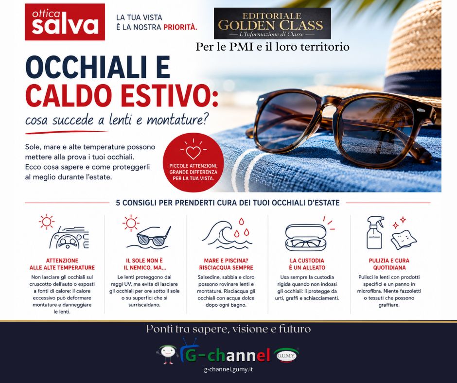 Occhiali e caldo estivo: cosa succede a lenti e montature?